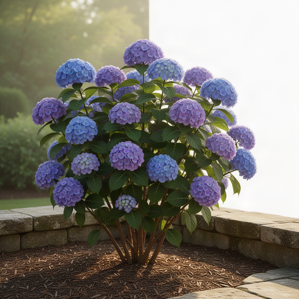 Live Blue Hydrangea Shrub, 5-10 Inch Garden Plant With Colorful Blooms