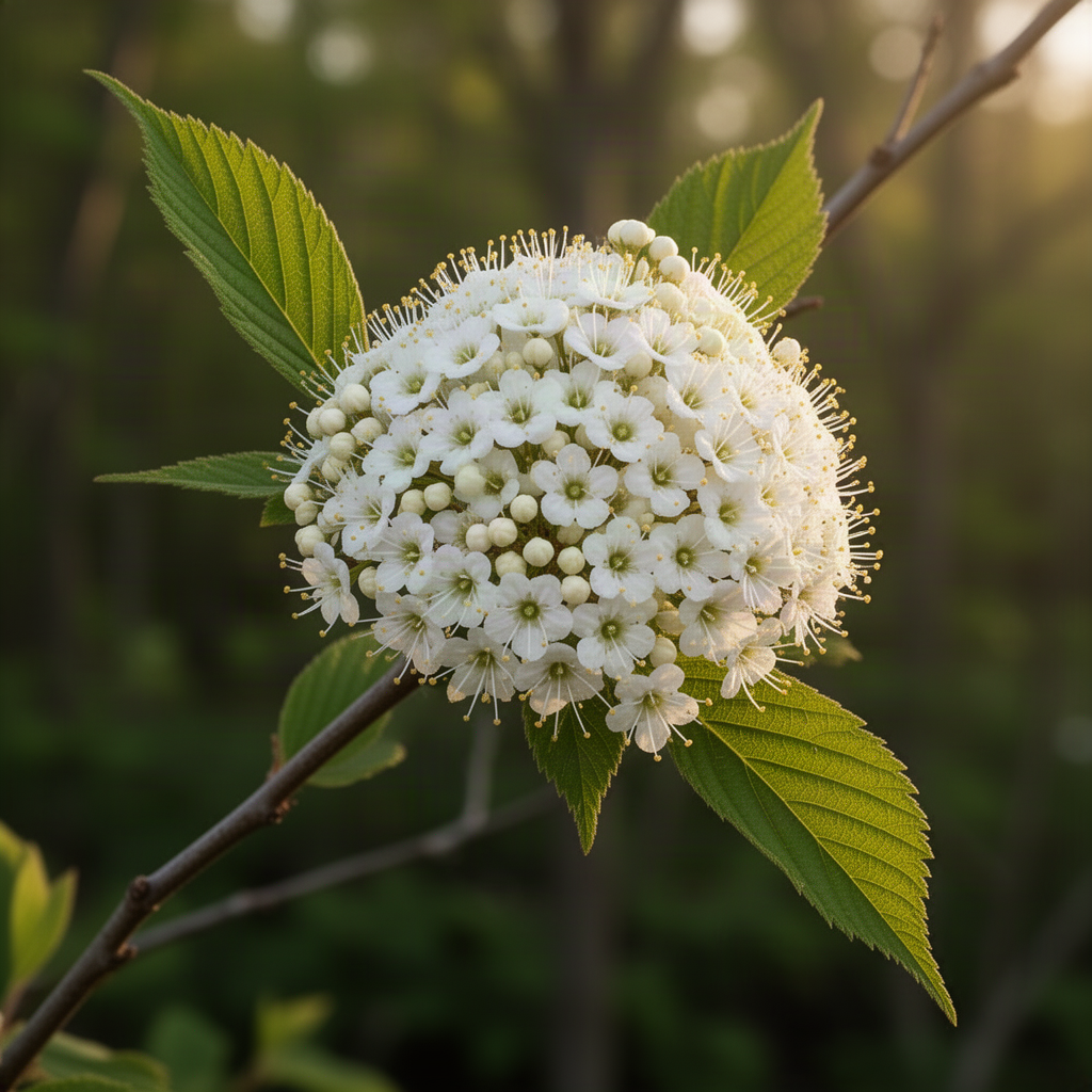 Live White Viburnum Shrub, 8-10 Inch Potted Flower Bush For Outdoor Garden