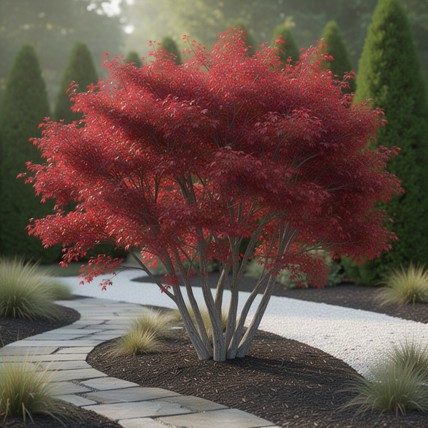 Compact Red Burning Bush Live Euonymus Plant In A 2.5-Inch Growing Pot