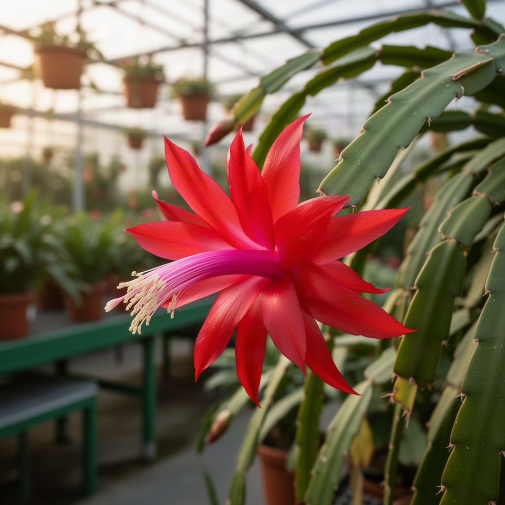 Live Red Easter Cactus Plant, 4-7 Inches, Indoor Spring Bloomer Display
