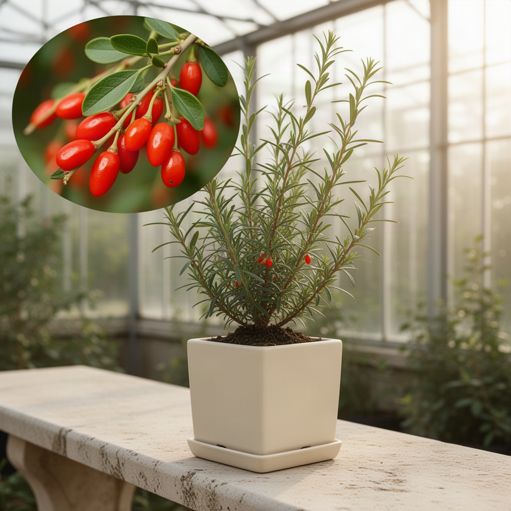 Live Red Goji Berry Plant, 5-9 Inches Tall, For Containers And Gardens