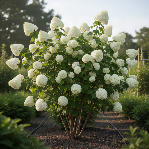 White Flowering Viburnum Live Shrub, 8-10 Inch Potted Snowball Bush Plant