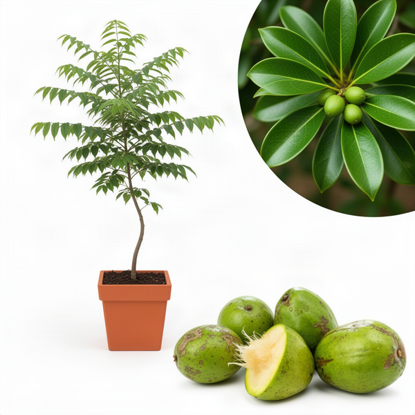 2-3 Ft June Plum Tree, Tropical Fruit Plant In A 1 Gallon Pot For Gardens