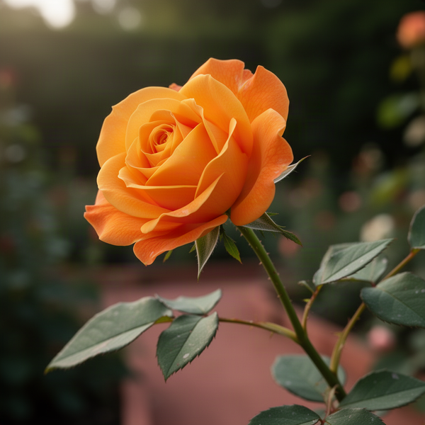 Live Orange Rose Shrub, Hardy Reblooming Plant For Gardens, 5-8 Inches Tall