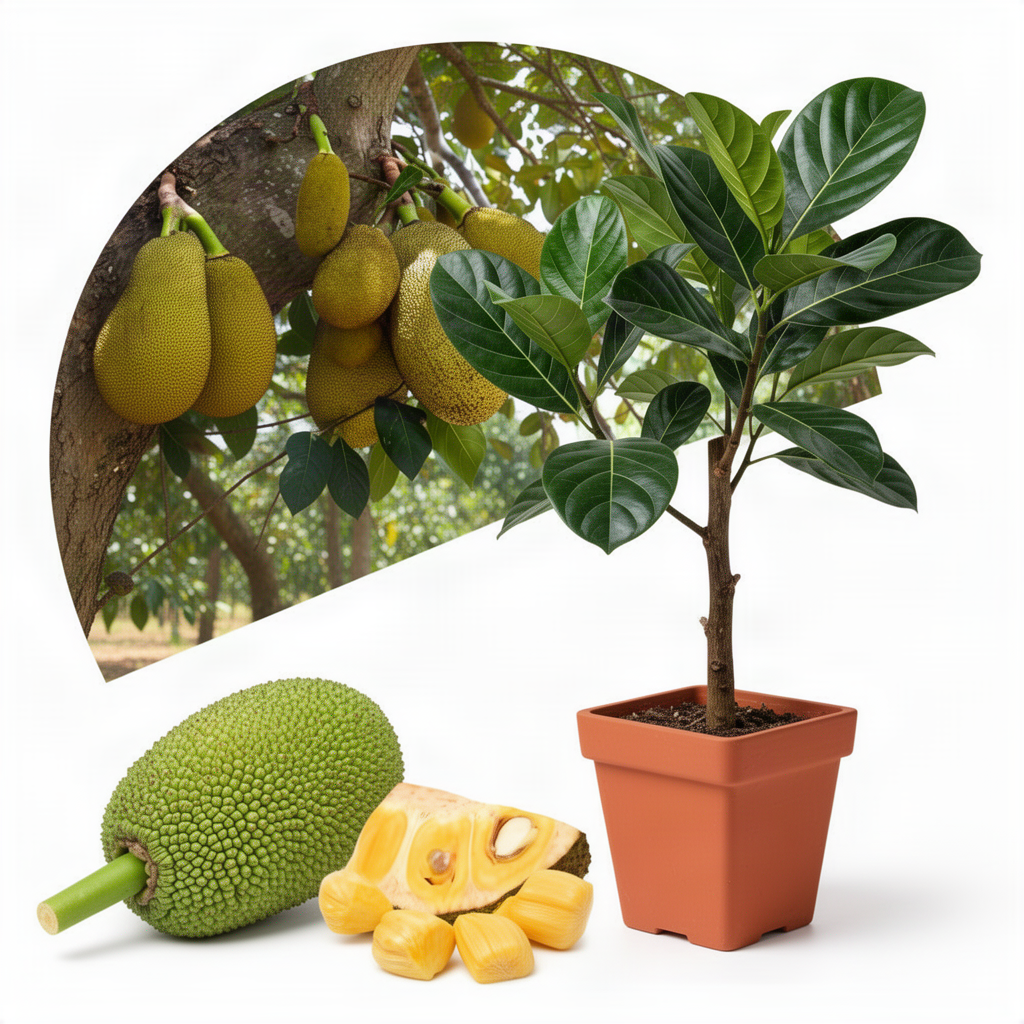Yellow Jackfruit Live Tree, 2 To 3 Feet Tall, One-Gallon Potted Seedling
