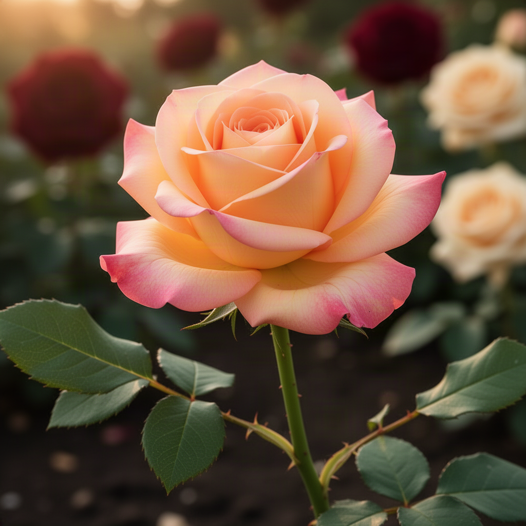 Live Sunset Heirloom Rose Plant, 7-10 Inches Tall, Lavender-Blue Flowers
