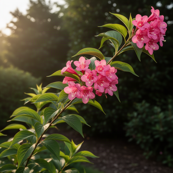 Pink Weigela Shrub, 6-12 Inch Potted Live Sapling For Outdoor Garden Beds
