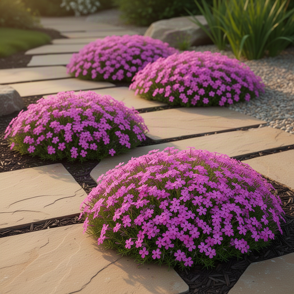 2 Creeping Phlox Live Plants, Pink Perennial Flowers, 4 To 8 Inches Tall