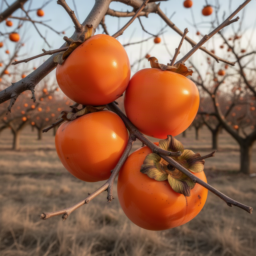 Live American Persimmon Tree, 1 Potted Seedling, 6-12 Inch Plant, Zones 4-9