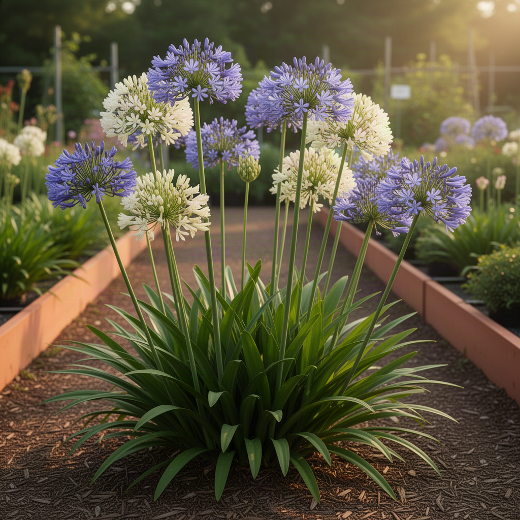 2 Live Agapanthus Perennial Plants, Well-Rooted Starters, 5-9 Inches Tall