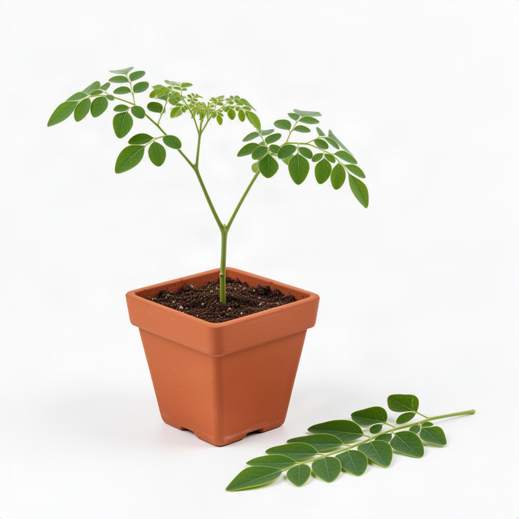 Live Drumstick Tree Plant, Moringa Oleifera Perennial Herb, 4 Inch Pot