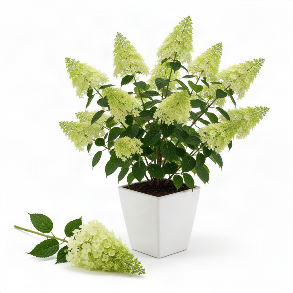 Live Green Hydrangea Shrub, Flowering Plant In 6-12 Inch Pot For Patio