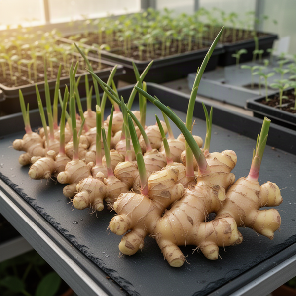 4 Ginger Live Plants, Well-Rooted Hardy Tropical Starts, 4-6 Inches Tall