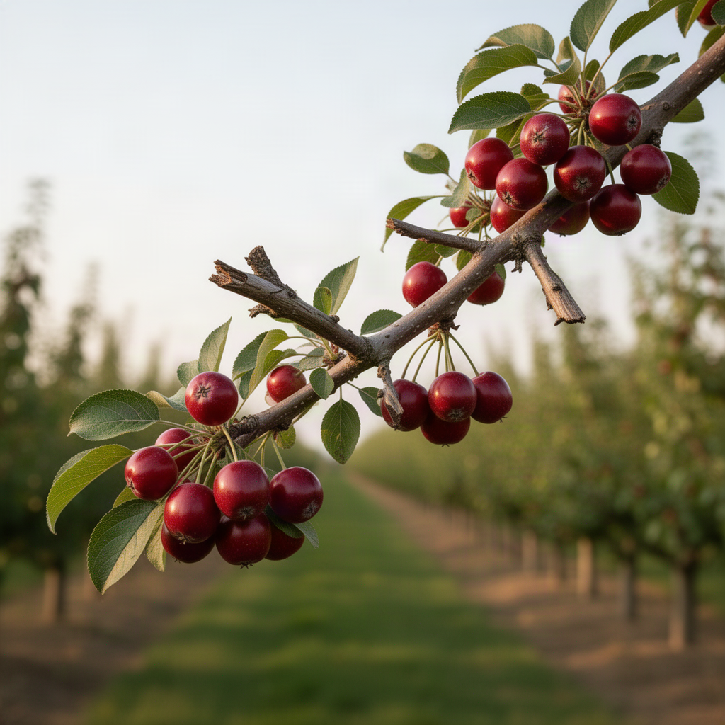 Berry Shrub, Live Red Chokecherry Plant, 8-14 Inches Tall, 2.5-Inch Pot