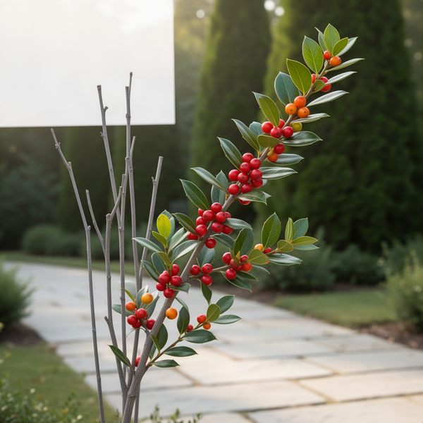 Live Yaupon Holly Shrub, 4-6 Inch Upright Plant For Landscape Border Areas