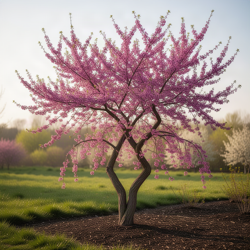 Flowering Eastern Redbud Shade Tree, Hardy Plant, 6-12 Inches, Quart Pot