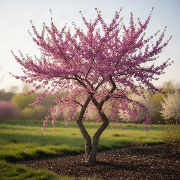Flowering Eastern Redbud Shade Tree, Hardy Plant, 6-12 Inches, Quart Pot