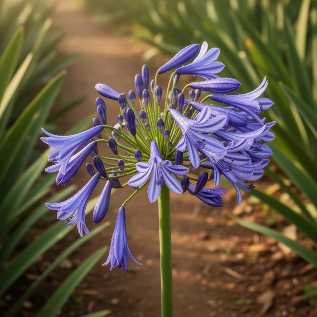 3 Agapanthus Live Plants, 5-9 Inch Tall Lily Of The Nile Garden Perennials