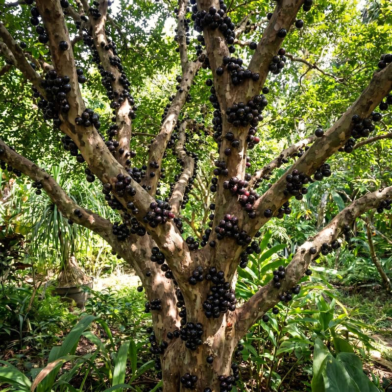 Live Black Jaboticaba Fruit Tree Plant, 1 Ft Tall For Patio And Orchard