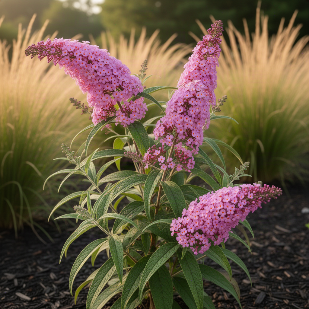 2 Live Pink Butterfly Bush Plants, Perennial Flower Shrubs, 4-7 In Tall