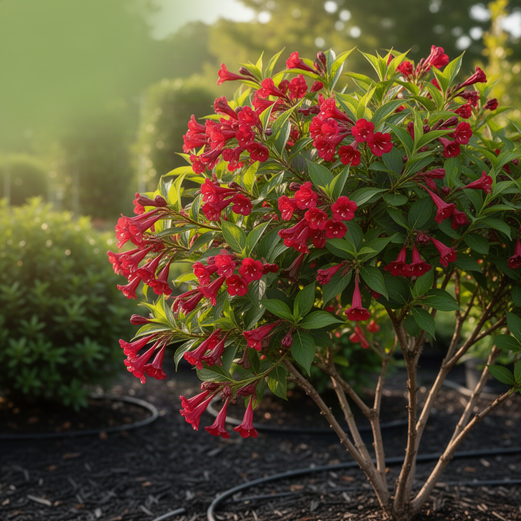 Quart Pot Red Weigela Live Flowering Shrub For Landscape Garden Planting