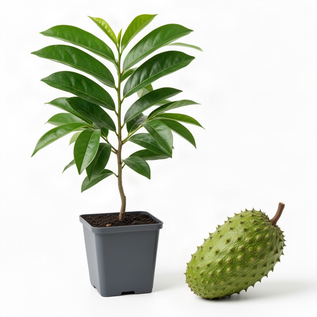 Live Guanabana Fruit Tree, 5-8 Inch Soursop Seedling For Garden Planting