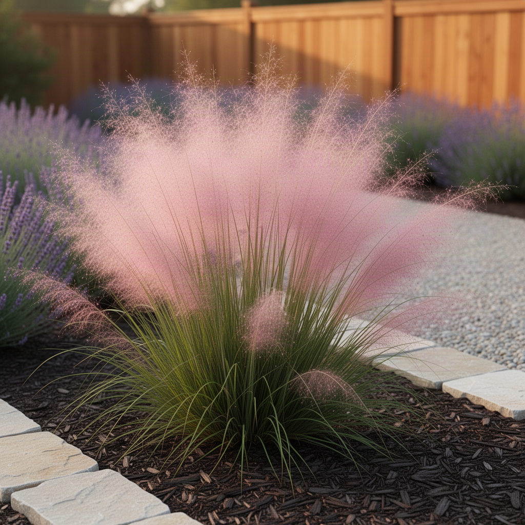 2 Live Ruby Muhly Grass Plants, 5-9 Inch Tall, Ornamental Perennial Accent