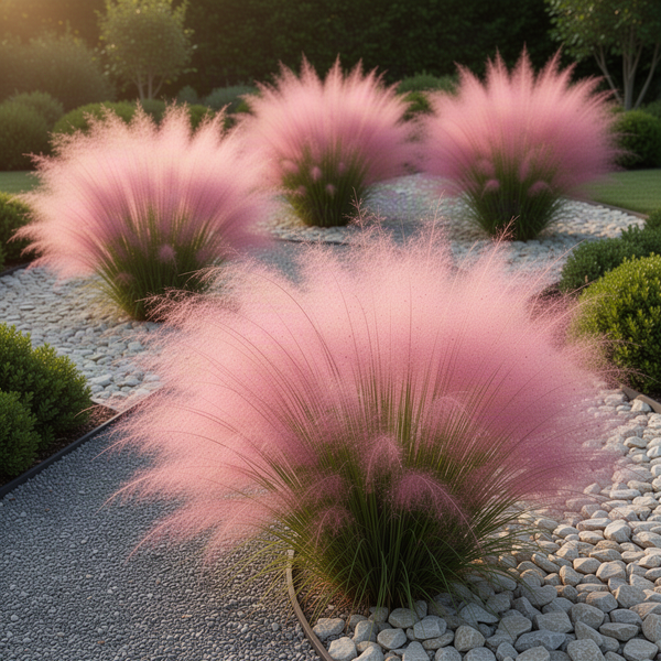 2 Mixed Live Muhly Grass Plants, 5-9 Inch Tall, Perennial Garden Ornamental