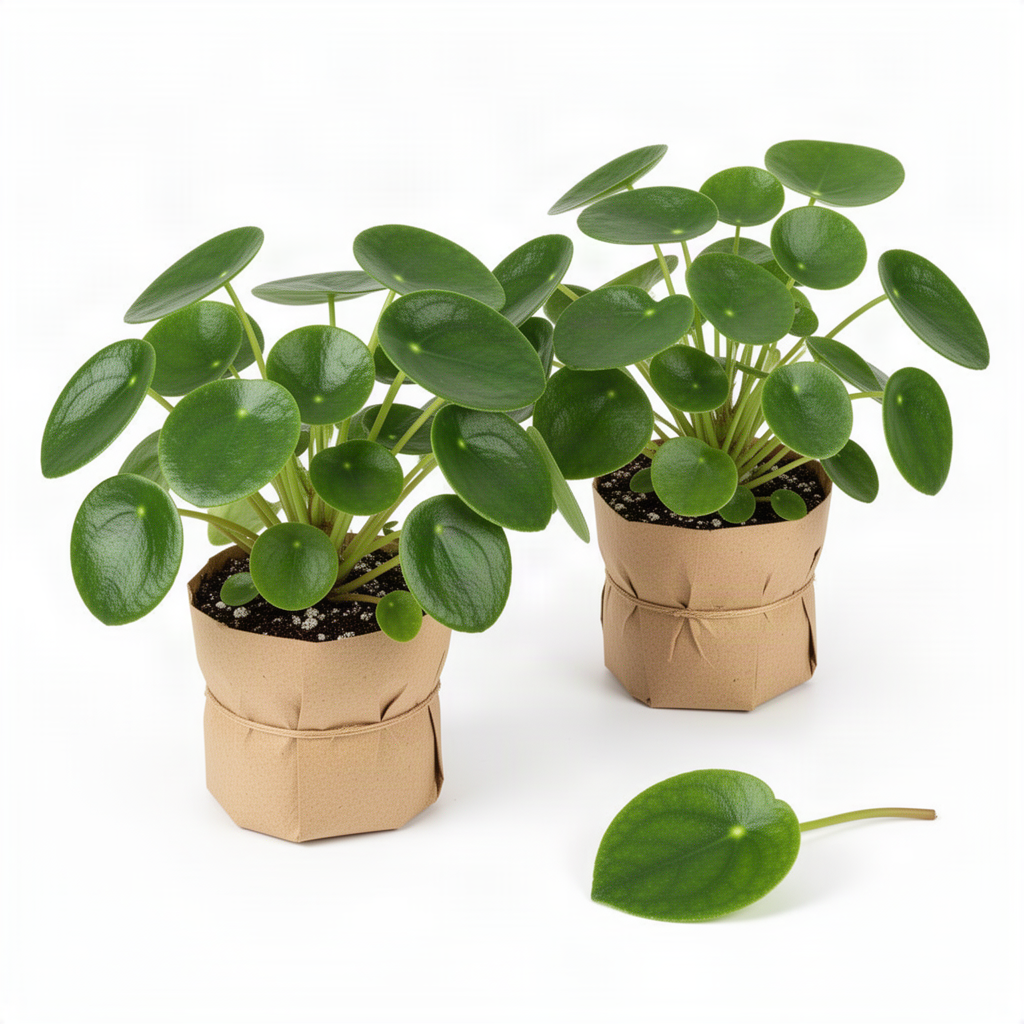 2 Live Pilea Peperomioides, 5-7 Inch Tall Money Houseplants For Indoors