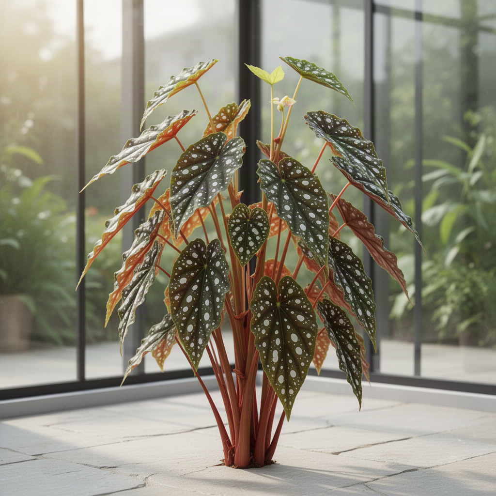 2 Live Begonia Angel Wing Maculata Plants, 5-9 Inch Tall, Indoor Foliage