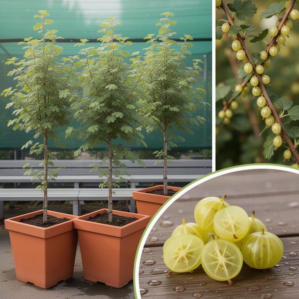 Live Star Gooseberry Plant, 1-1.5 Feet Tall, One Gallon Outdoor Growing Pot