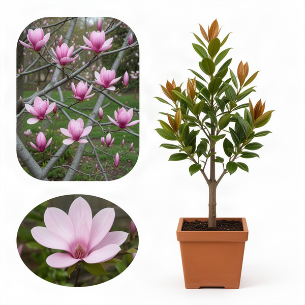 2 Ann Magnolia Shrubs, Flowering Outdoor Plants, 6-12 In Tall, 2.5 In Pot