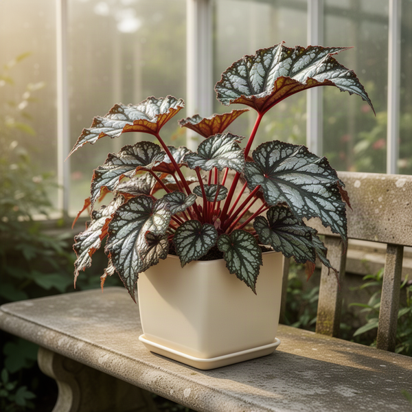 2 Live Angel Wing Begonia Maculata Plants, Polka Dot, Each 5-9 In Height