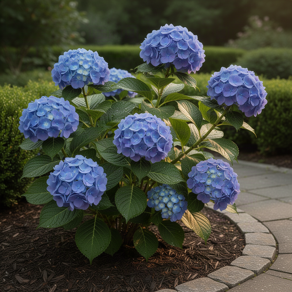 Live Hydrangea Flowering Shrub, Pink To Blue, 5-11 Inches For Garden Beds