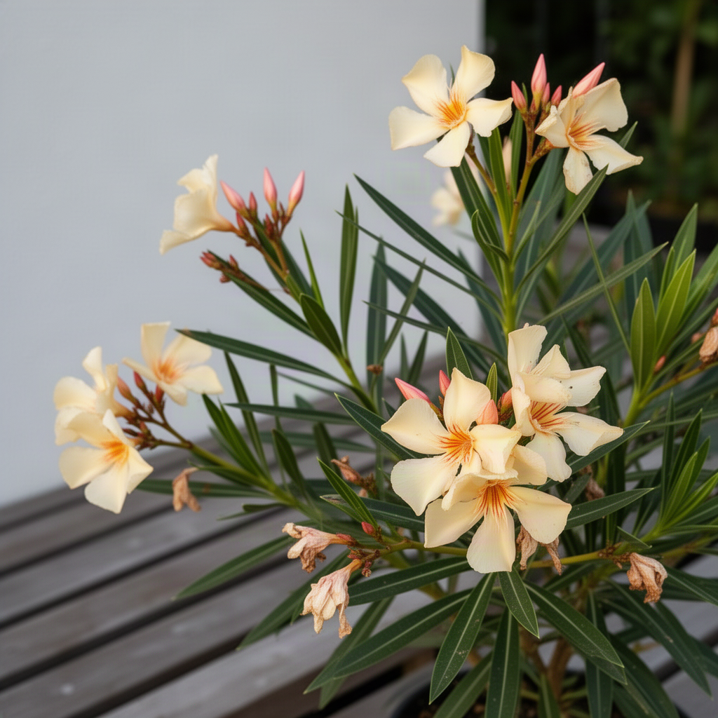 2 Live Salmon Oleander Plants, 5-7 Inch Flower Bushes For Landscaping Use