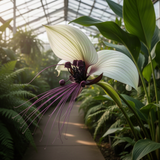 White Tacca Live Plant, 4 Inch Pot, Ornamental Houseplant For Shaded Areas