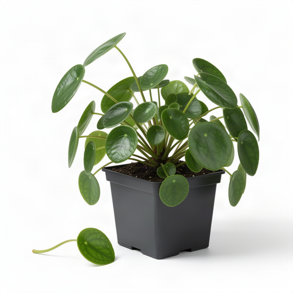 Live Pilea Money Plant, 5-7 Inch Indoor Perennial Houseplant, Without Pot