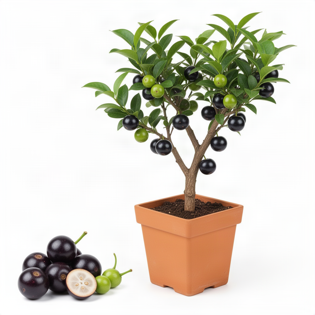 Live Jaboticaba Grape Fruit Tree Plant, 1 Ft Tall, Tropical Garden Tree