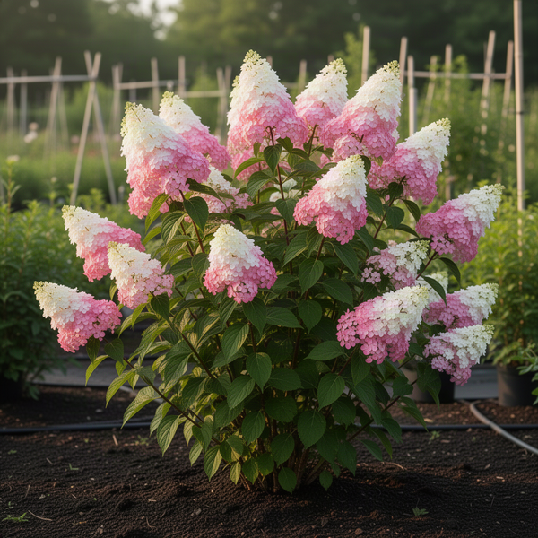 Live Pink Hydrangea Shrub, 5-10 Inch Tall Plant With Large Garden Blooms