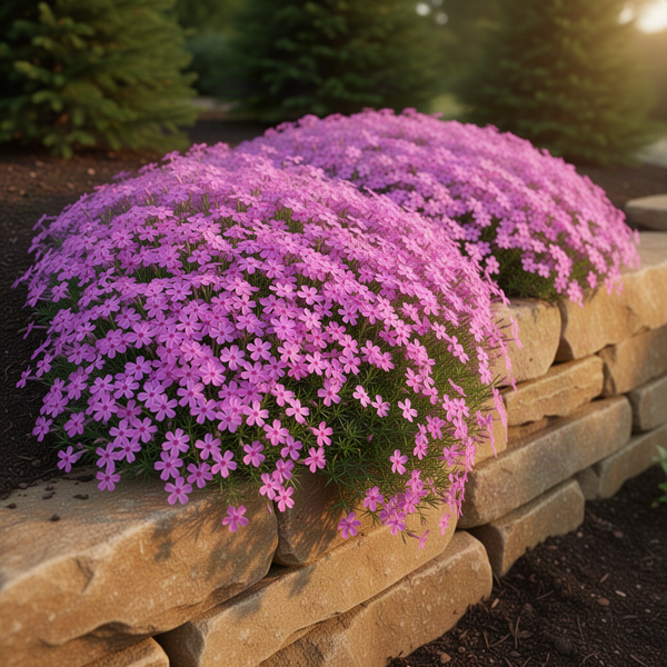 Pink Creeping Phlox Flower Plug, Well-Rooted Live Plant, 4-7 Inches Tall
