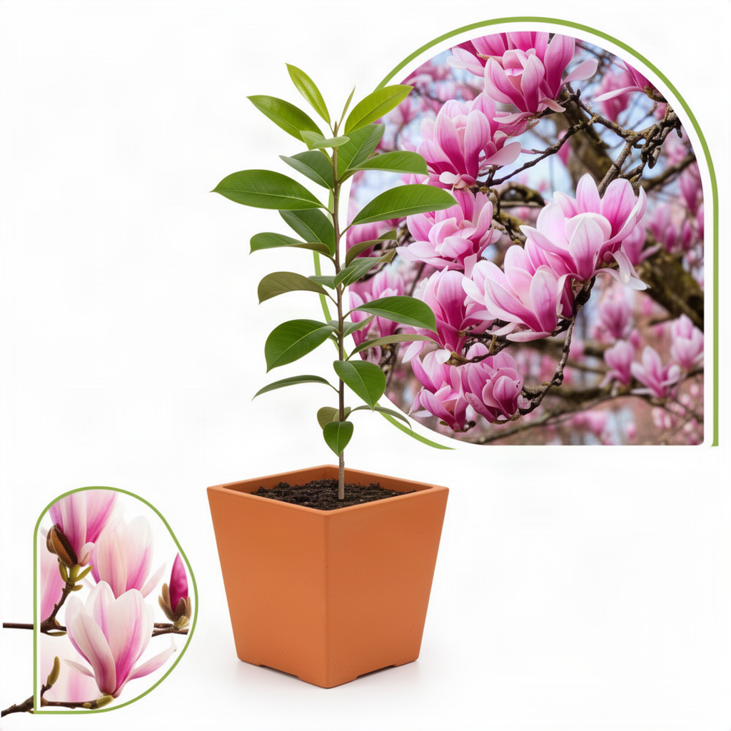 Live Jane Magnolia Ornamental Tree, 6-12 Inch Starter Plant For Gardens