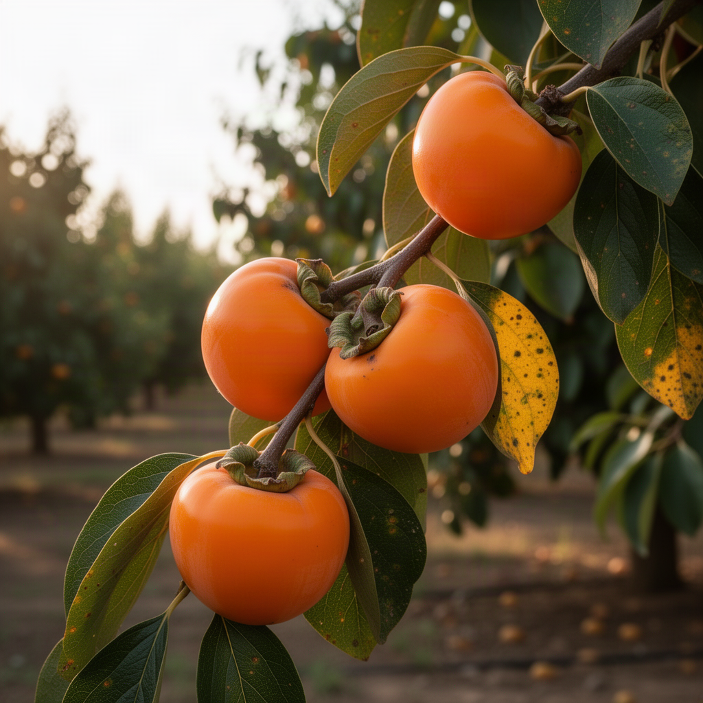 Cold-Hardy Persimmon Fruit Tree, Live 6-12 Inch Plant For Outdoor Gardens