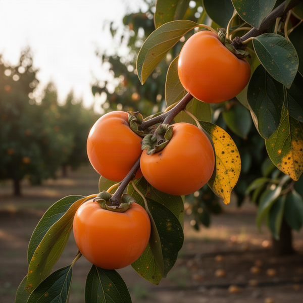 Cold-Hardy Persimmon Fruit Tree, Live 6-12 Inch Plant For Outdoor Gardens