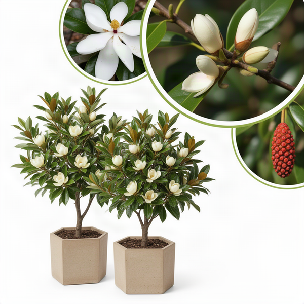Sweetbay Magnolia Ornamental Tree, Live Plant, 6-12 In Tall, 2.5 In Pot