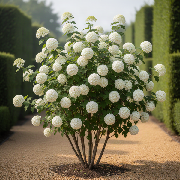 Live Old Fashion Snowball Viburnum Shrub, Hardy 8-10 Inch Garden Plant