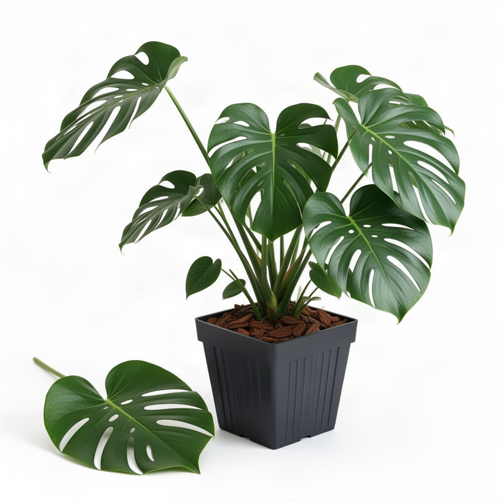 2 Monstera Deliciosa Live Tropical Houseplants, Approximately 5 Inches Tall