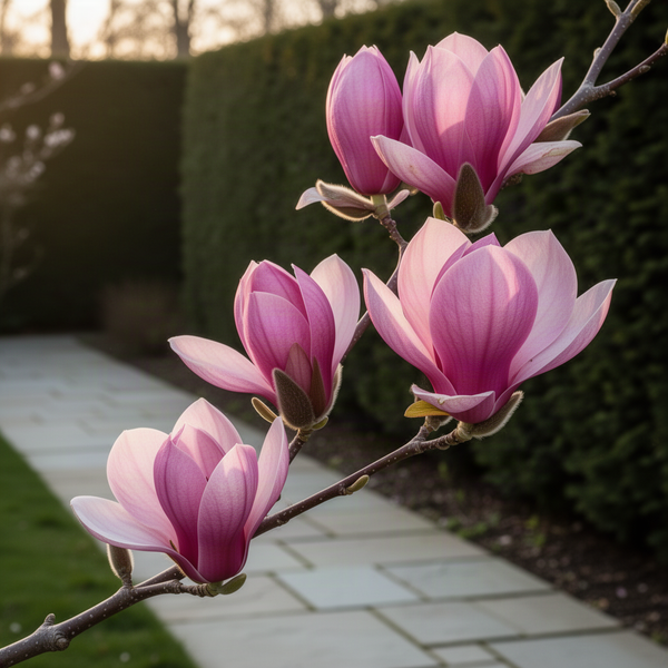 Saucer Magnolia Flowering Tree Live Plant, 6-12 Inches Tall In 3-Inch Pot
