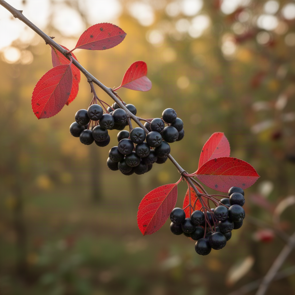 Live Black Aronia Chokeberry Shrub, 8-14 Inches Tall, Quart Container Plant