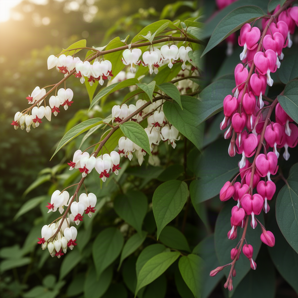 3 Live Mixed Bleeding Heart Plants, Ornamental Vines, 5-10 Inches Tall