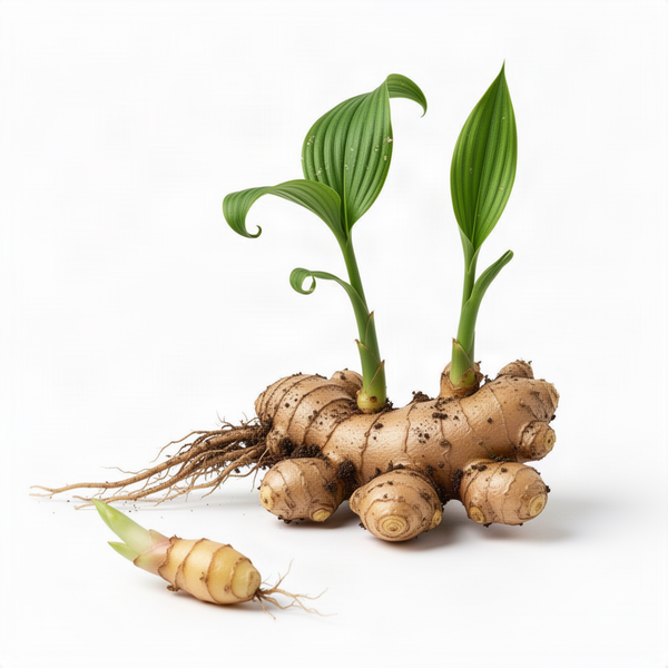 2 Live Ginger Plants, Well-Rooted Edible Herbs, 4-7 Inches Tall For Pots